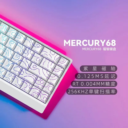 IROK Carotmas Mercury68 Teclado Mecânico com Switches Magnéticos 8K 68 Teclas RT0.004mm Baixa Latência Teclado Gaming com Fio Personalizado para PC Presentes