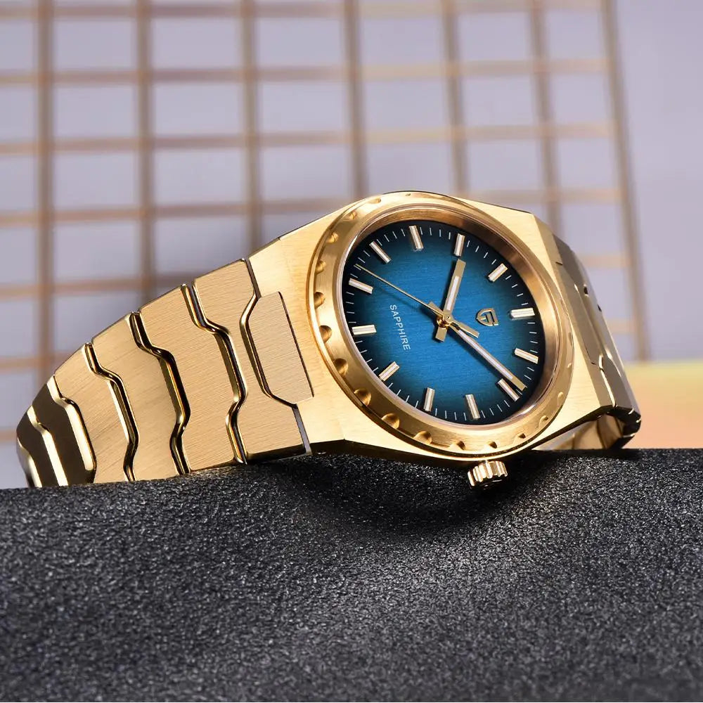 PAGANI DESIGN Men's Quartz Watches Ultra-Thin 7mm Series 222 Sapphire Stainless Steel Waterproof Watches for Man reloj hombre