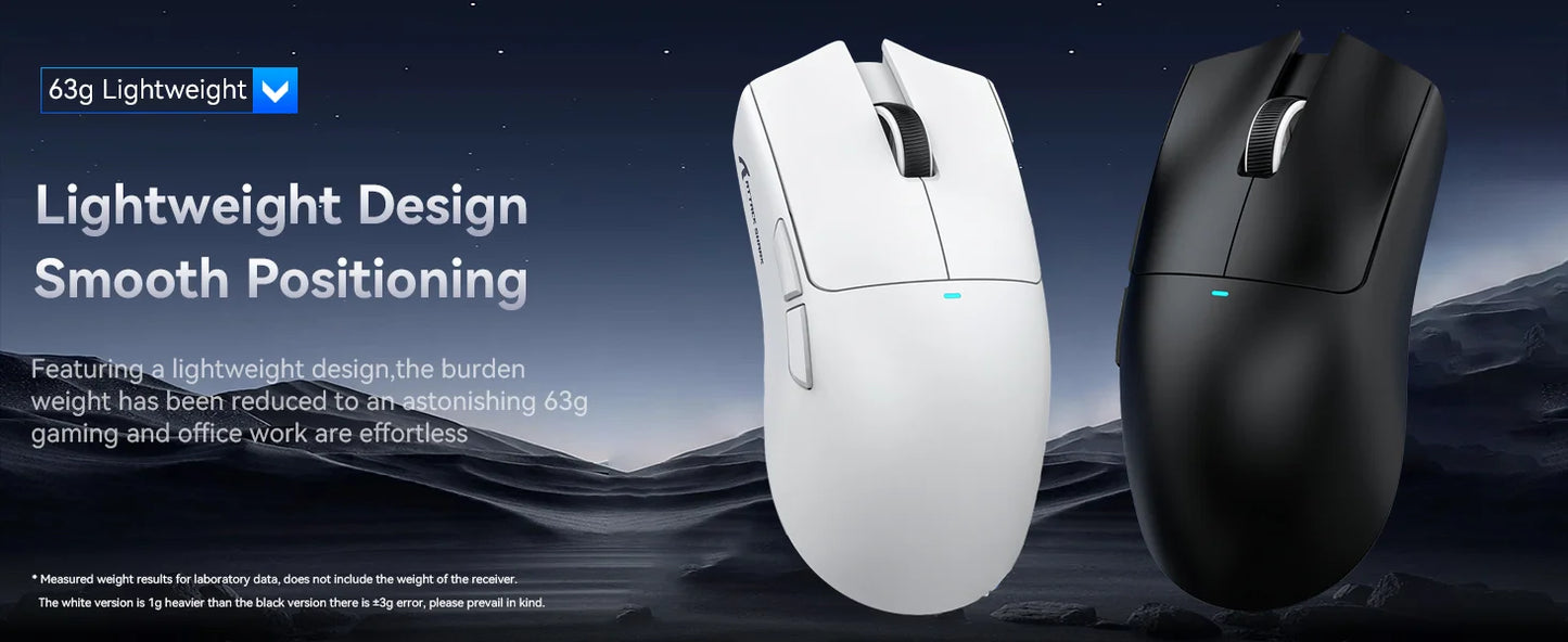 ATTACK SHARK X11SE Wireless Gaming Mouse Tri-Mode, 63g Superlight Gaming Mouse with PAW3311 Sensor, 22000 DPI, Bluetooth 5.2, 2.4G Wireless & Wired RGB Gaming Mouse