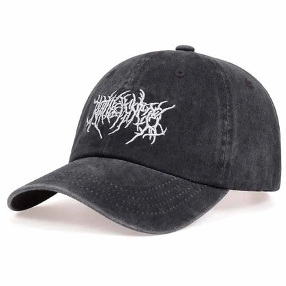 Unisex Letter Embroidery Washed Baseball Caps Spring Autumn Outdoor Adjustable Casual Hats Sunscreen Hat Sports Cap
