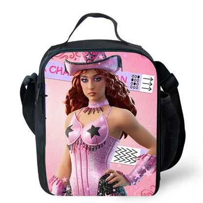 Sacos de Almoço para Crianças, Sacos de Piquenique Escolares Cartoon Fort-nite para Meninas e Meninos, Sacos de Almoço Térmicos para Crianças, Portáteis e Leves