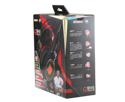 Somic G941 Wired Headphones Gamer Headphone Denoise Gaming Headphone Custom With Microphone Headsets 7.1 Stereo Sound Headset