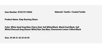 XTEP 2000km PRO Running Shoes For Men 2026 Spring Soft Durability Stability Comfort Lightweight Male Sports Sneaker 874219110026