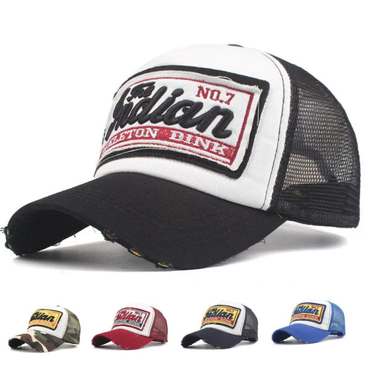 Boné Dad Cap em malha com letras bordadas, estilo streetwear, snapback, hip hop, outdoor e Y2K, chapéu trucker Gorras F2719 para mulher e homem