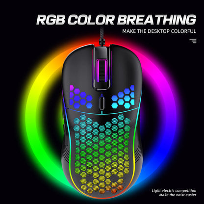 USB Wired Gaming Office Mouse Mechanical Mouse USB Illuminated Mouse 7200DPI Adjustable Optical Gaming Mouse for Desktop Laptop