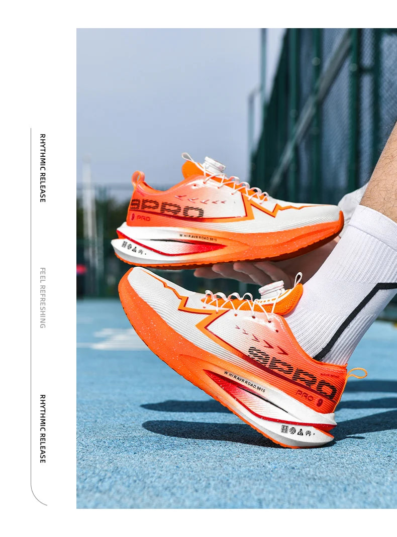 Men Marathon Running Shoes Carbon Board Specialty Sports Breathable Lightweight Women's Comfortable Athletic Nonskid Sneakers