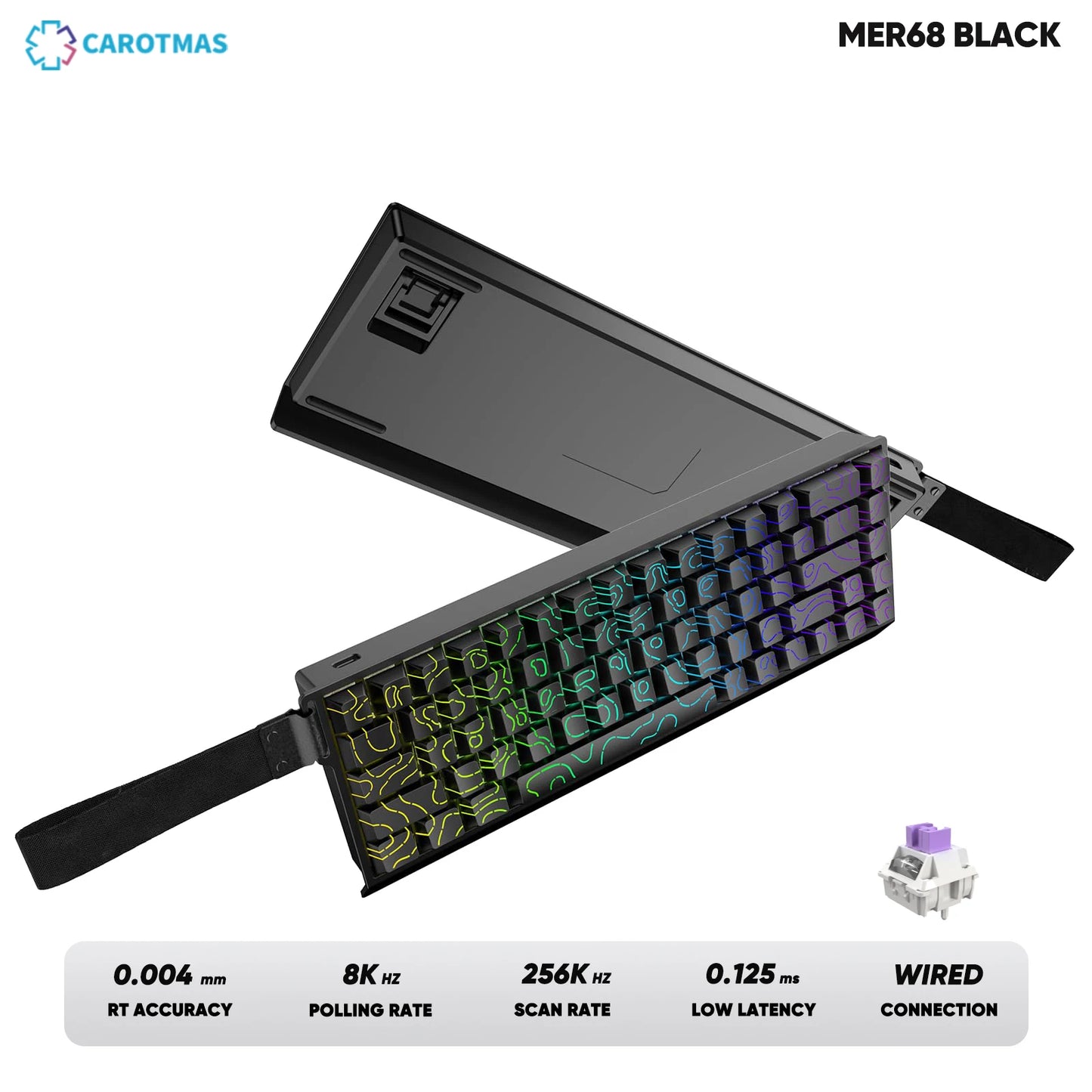 IROK Carotmas Mercury68 Mercury 68 Mercury68 Pro Mercury68 Max RT 0.001mm 8K Teclado mecânico magnético gaming com fios
