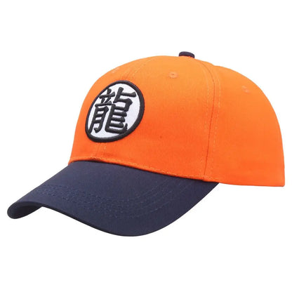 Dragon Ball Son Goku-baseballkasket med broderi i høj kvalitet, unisex, sommerhat med rund krone og bred skygge