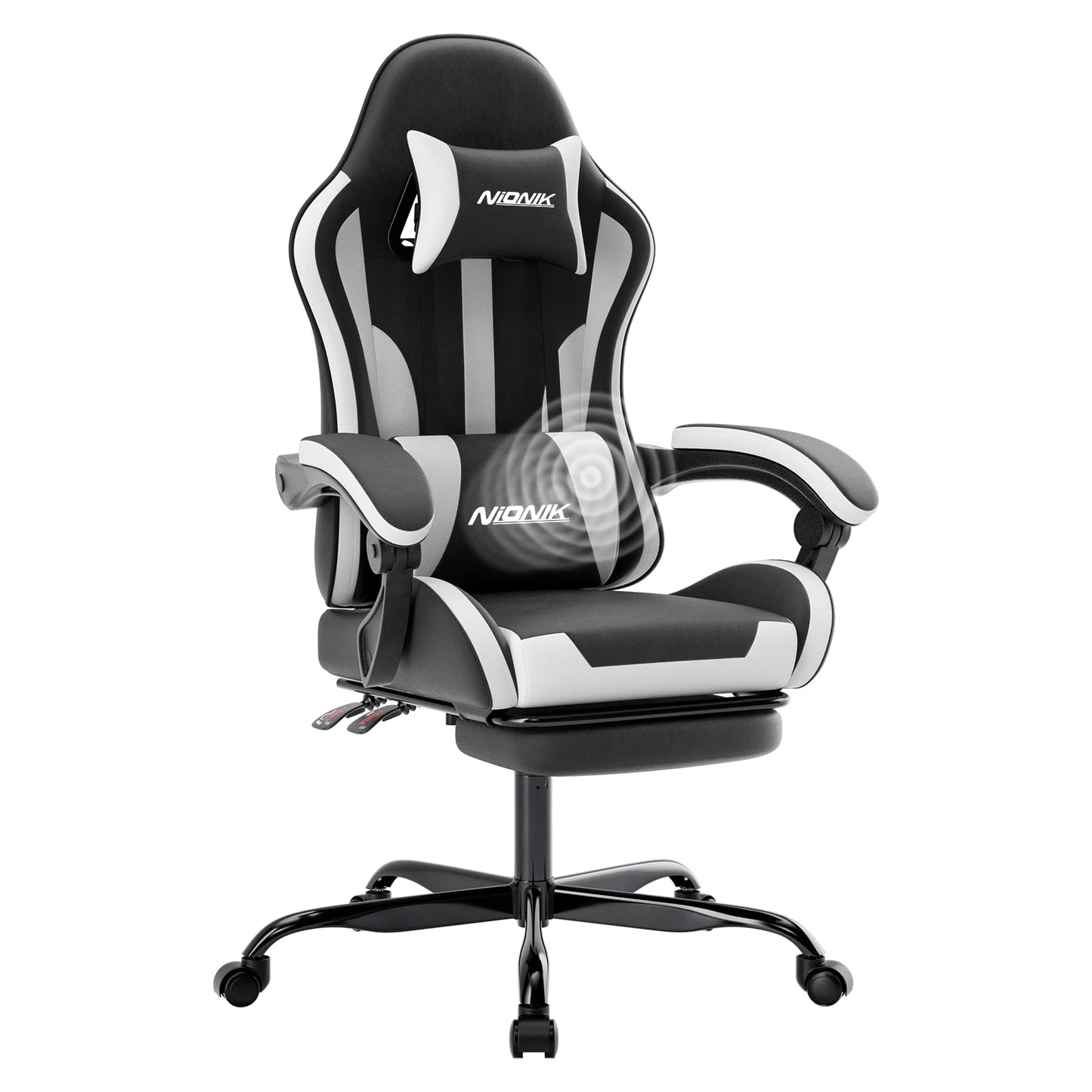 Ergonomic Gaming Chair with Headrest and Lumbar Support For Office Computer Living Room Computer Chair with Footrest