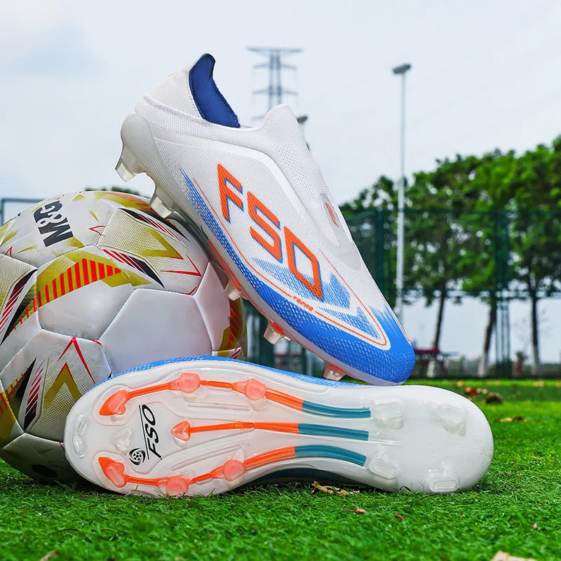 New Men's Soccer Shoes Hot-Selling Grass Cleats High-Quality Match Outdoor Football Boots Non-Slip Boys High-Top Lightweight Sneakers