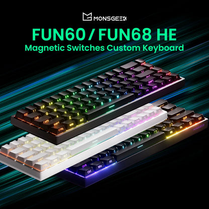 Akko MonsGeek FUN68 FUN60 PRO&MAX Tastiera magnetica HE 60% 65% Tastiere da gaming Rapid Trigger 8K Tastiera custom per gamer Esports