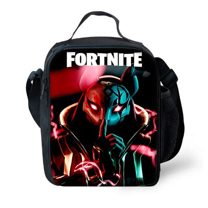 Saco térmico infantil F-FortniteS Hot Game de grande capacidade, isolado, para rapaz e rapariga, estudante, piquenique ao ar livre, lancheira térmica reutilizável