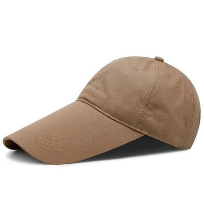 Peaked Hat Spring Summer 14cm Long Brim Sunscreen Fishing  Men Women Street Sunshade Outdoor Adjustable Cotton Golf Cap Trucker