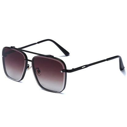 New Metal Square Gradient Sunglasses Fashionable Men Women Luxury Sunglasses Outdoor Sports Driving Fishing Goggles UV400