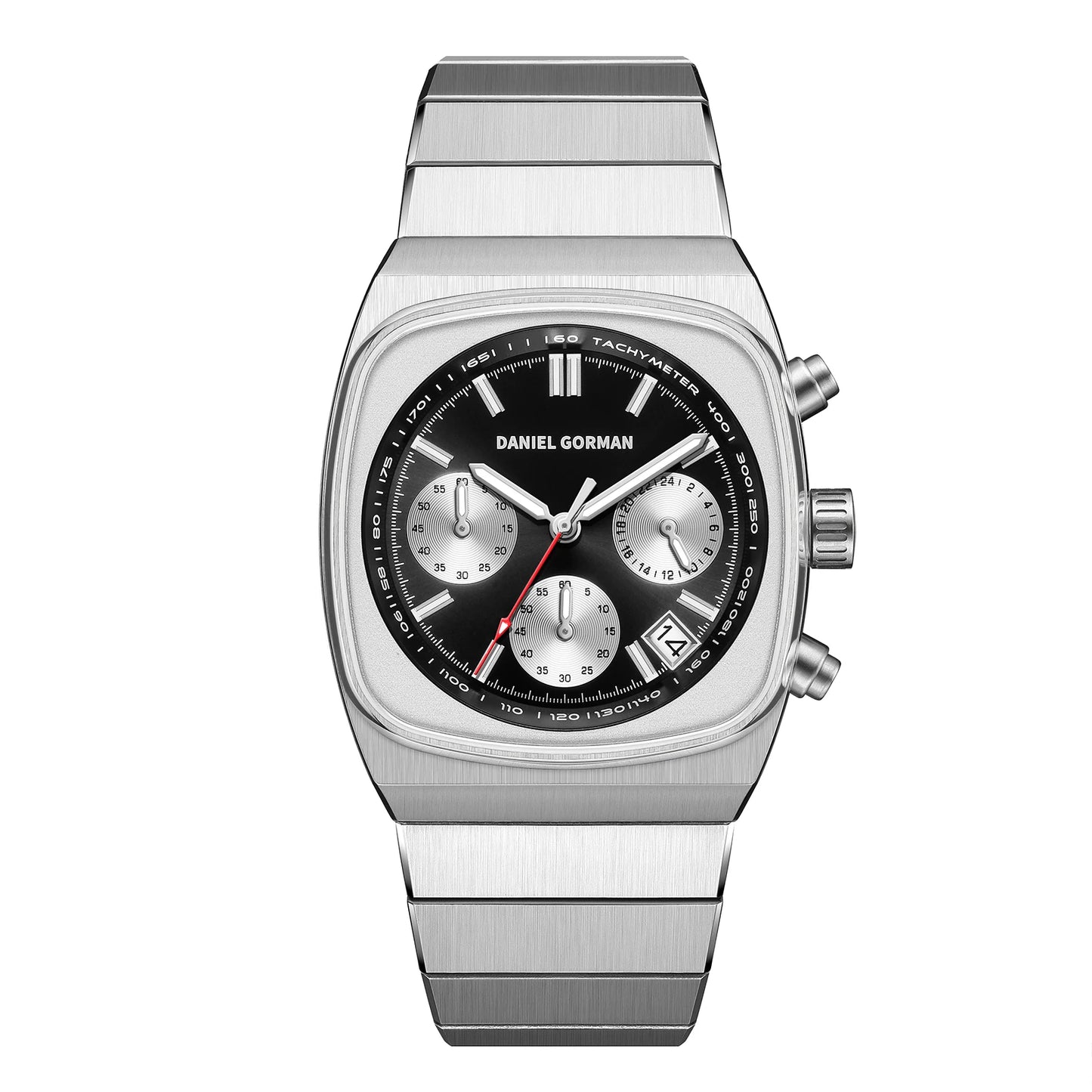 DG9008 Men's Watch, Original Fashion Brand Quartz Waterproof Luminous Watch with Three Small Dials and Moon Phase