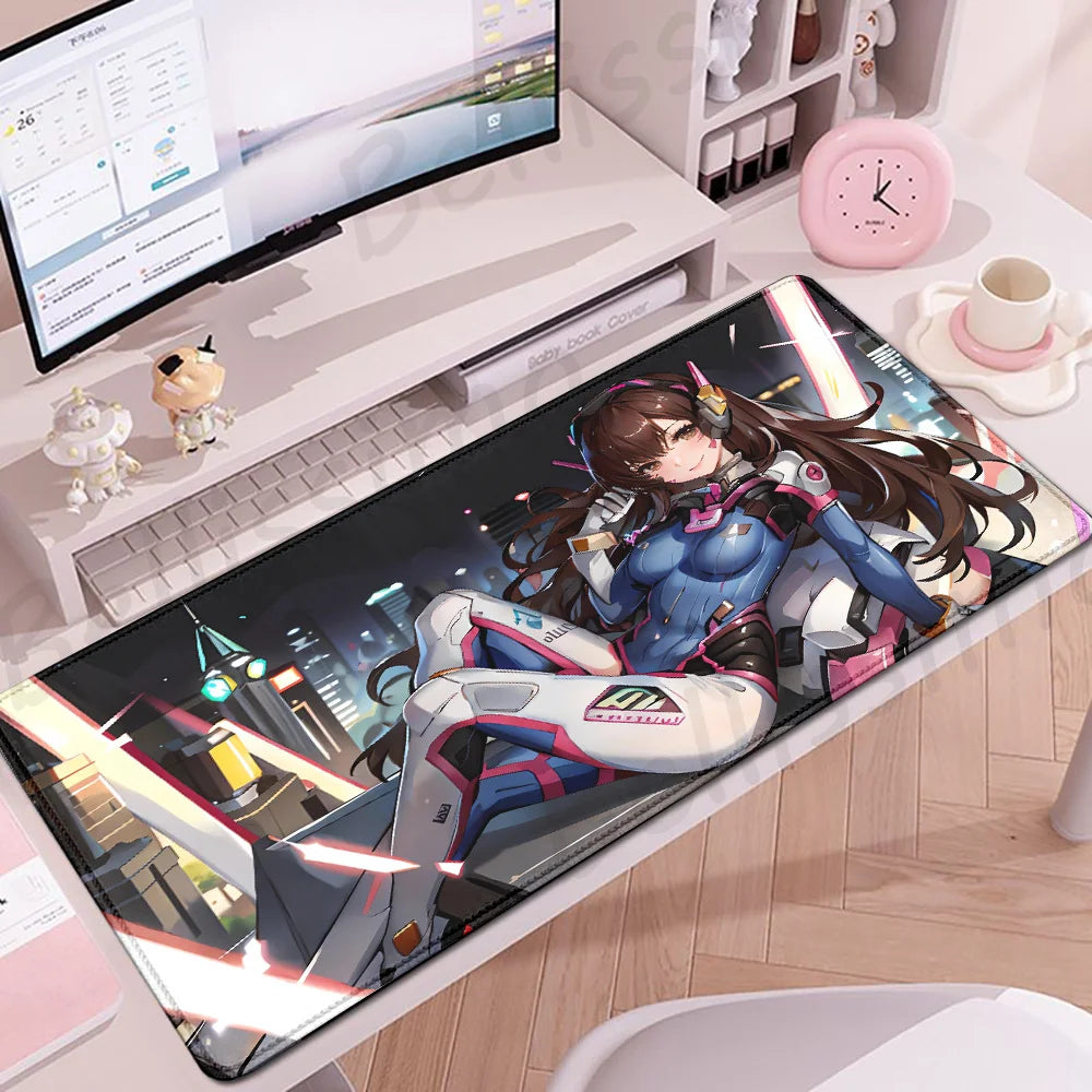Gaming Accessories Overwatch D.Va Mouse Pad Large Keyboard Mousepad PC Cabinet Deskmat XXL Extended Mats Gamer Mousepad