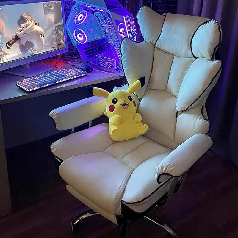 Nouveau fauteuil de gaming confortable et ergonomique pour ordinateur, pivotant, avec fonction de levage, idéal pour le bureau et les gamers