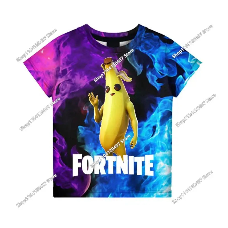 Cartoon Fortnite T Shirt 3D Printed Boys Girls Streetwear Kids Clothes Funny Tshirt O-Neck Summer Tops Birthday Gifts