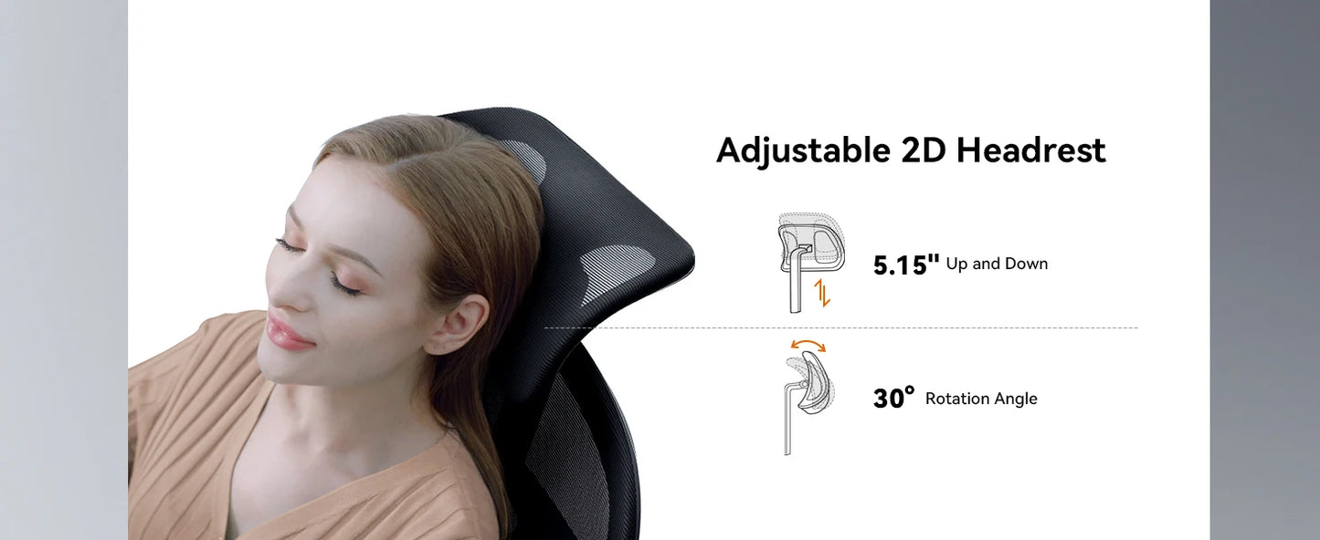 NEWTRAL MAGICH003 Ergonomic Office Chair with Adaptive Lumbar Support, Auto-Following Backrest, Adjustable Headrest, 3D Armrests & Seat Depth