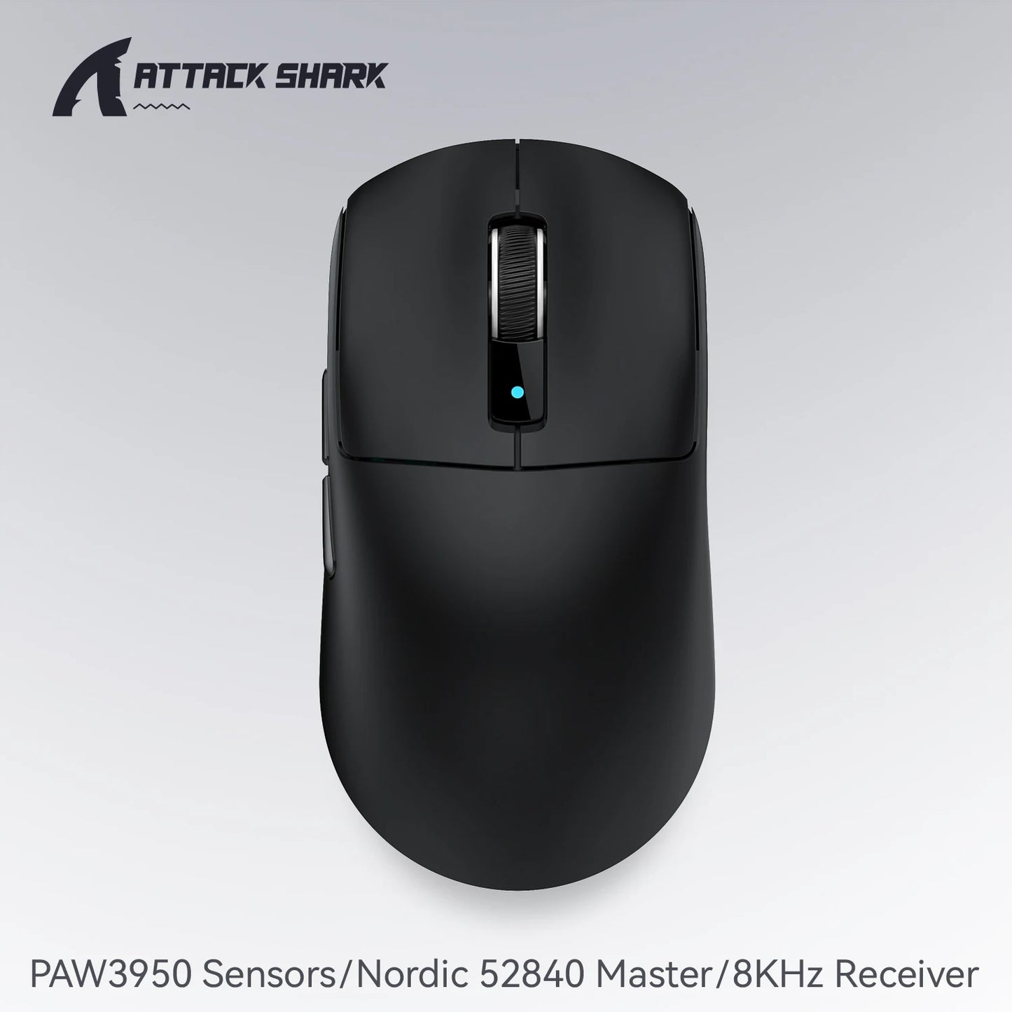 ATTACK SHARK R6 PAW3950MAX Wireless Gaming Mouse, 8Khz Polling, Ultralight 39g, Nordic 52840 MCU, Omron Optical Microswitches