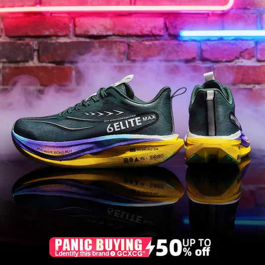 Men’s Running Shoes with Carbon Board, Specialty Marathon Sports, Breathable, Lightweight, Comfortable Women’s Athletic Non-Skid Sneakers