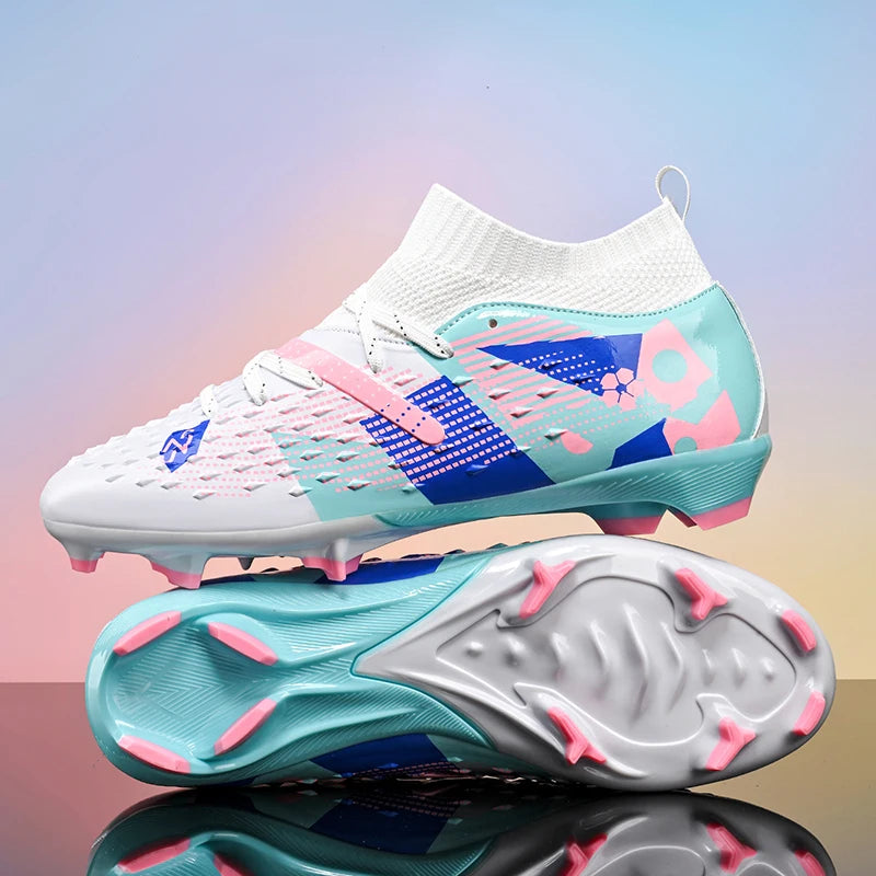Football Boots Men Professional Soccer Shoes Sneakers Field Long Spikes Outdoor Competition Non-Slip Comfortable Training Shoes