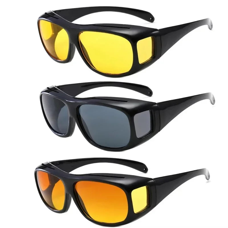 Night Driving Glasses For Men Women Fit Over Sunglasses Anti Glare Polarized HD Night Vision Glasses Windproof Outdoor Cycling