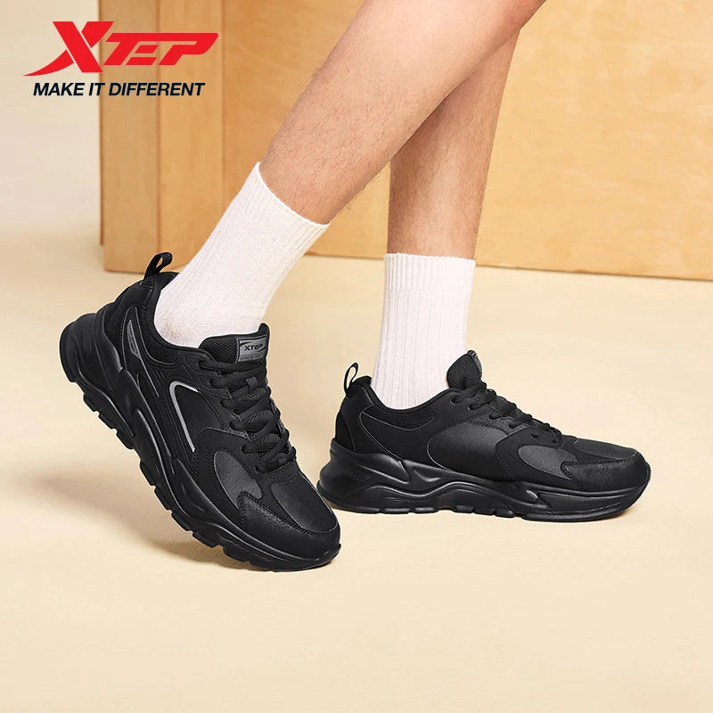 Xtep Sapatilhas Casuais para Homem 2025 Inverno Estilo Urbano com Amortecimento Leves Resistentes ao Desgaste Respiráveis para Caminhada 875419320005