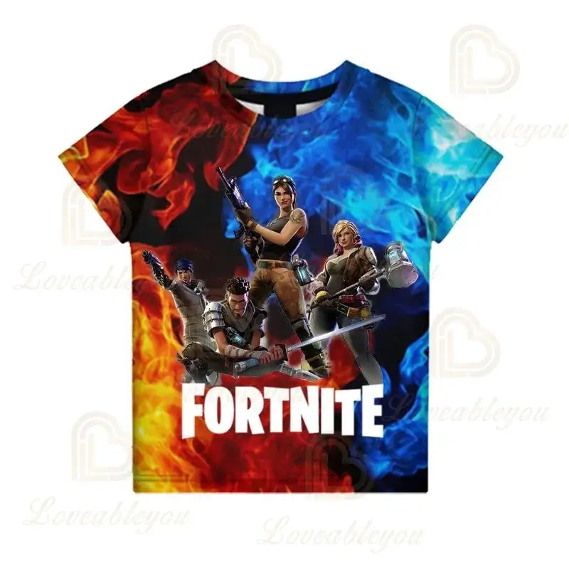 Camiseta Battle Royale Fortnite Victory para niños, tops para niñas y niños, camisetas Harajuku infantiles 3D, NUEVO DISEÑO 2025