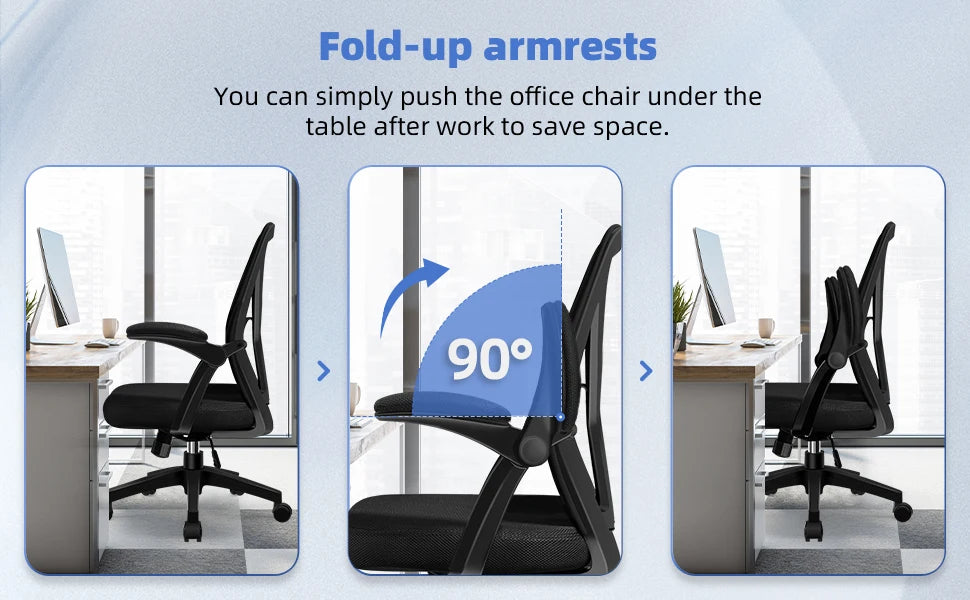 Daccormax Office chair Ergonomic Reclining 90°-125°, Desk chair with Lumbar Support, Computer chair Adjustable, living room chairs