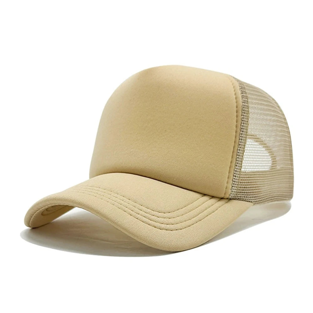 Unisex-Kappe, lässige, einfarbige Mesh-Baseballkappe, verstellbare Snapback-Kappen für Damen und Herren, Hip-Hop-Trucker-Kappe, Streetwear, Dad-Hat