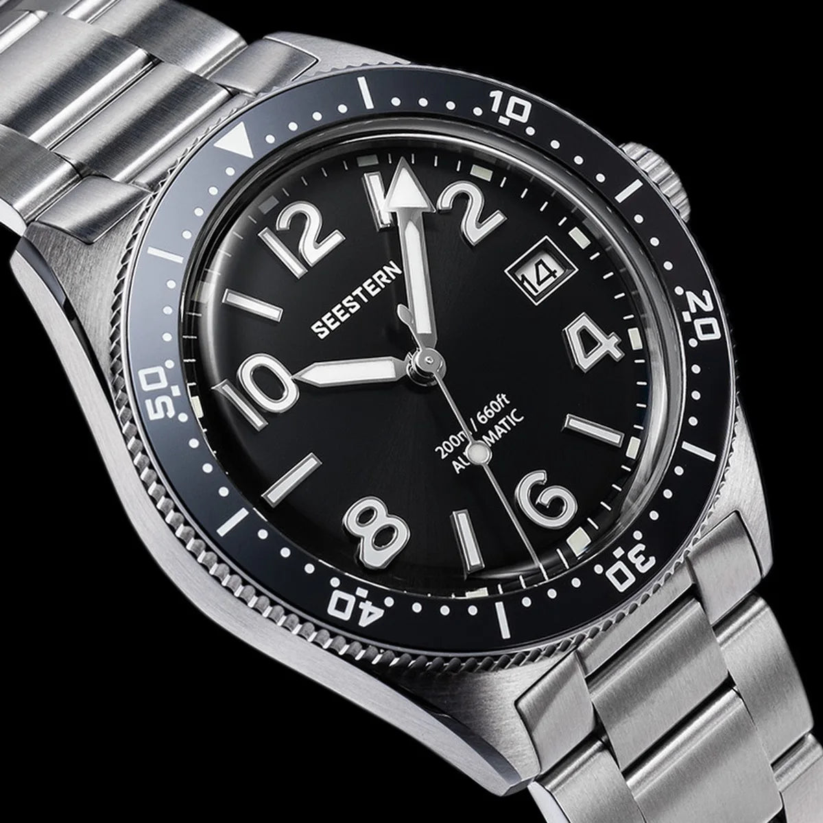 Sugess Diving Watch for Men Automatic Mechanical Wristwatches 20ATM Waterproof Sapphire NH35A Movement BGW9 Luminous New S434-2