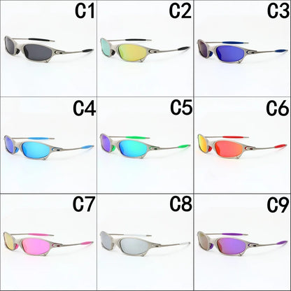 Polarized sunglasses for men and women, trendy silver frame, travel, cycling, and driving sunglasses