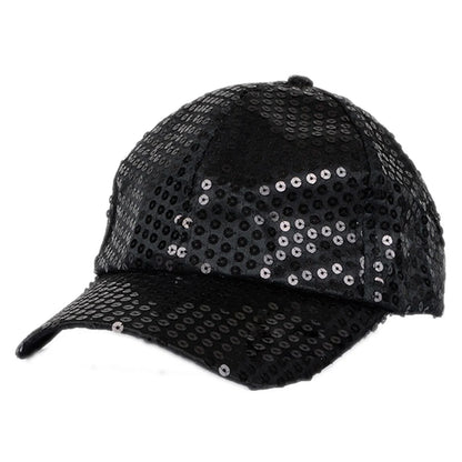 Fashion Baseball Caps Women Girl Ponytail Cap Sequins Shiny Messy Bun Snapback Hat Sun Caps Gorra Casual Ponytail Baseball Caps