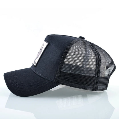 Fashion Baseball Cap With Embroidery Wolf Patch Snapback Hip Hop Trucker Caps Men Women Outdoor Breathable Visor Hat