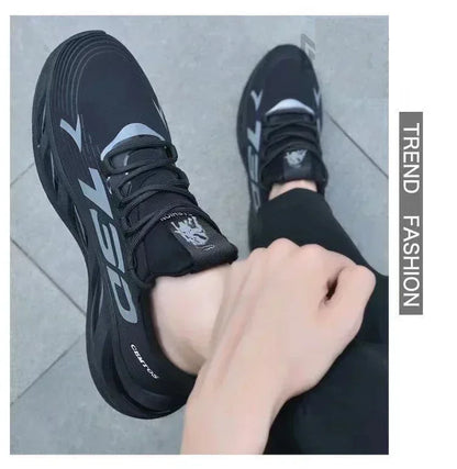 New Summer Men’s Breathable Mesh Running Shoes, Lightweight Sports Sneakers, Trendy Brand