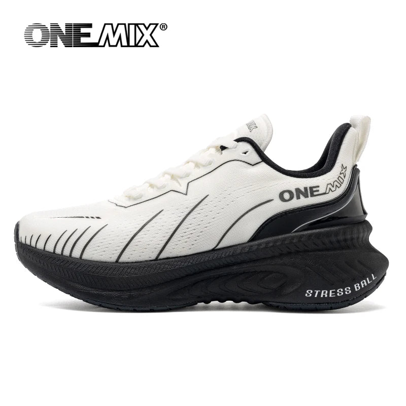 Zapatillas de running ONEMIX New Cushioning para hombre, aptas para corredores pesados, deportivas con cordones para mujer, antideslizantes, de exterior, deportivas para hombre