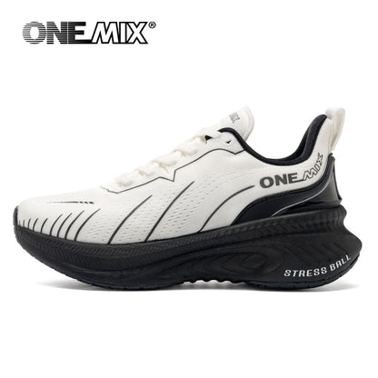 Zapatillas de running ONEMIX New Cushioning para hombre, aptas para corredores pesados, deportivas con cordones para mujer, antideslizantes, de exterior, deportivas para hombre