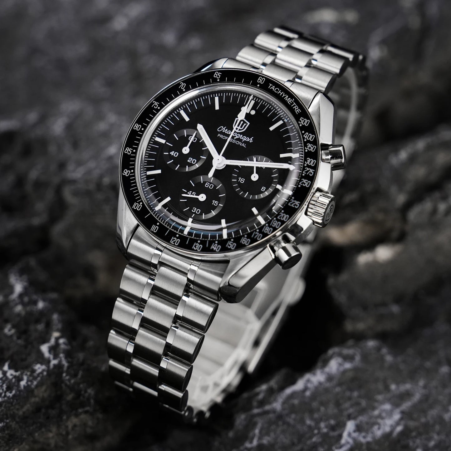 Relógio Masculino Watchdives New Wd1863 Quartz VK63 Chronograph, Safira Abaulada, Impermeável, 39Mm, Aço, Marca Premium, Luxo Business