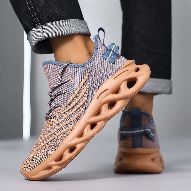 Sneakers da uomo comode e traspiranti in mesh, scarpe da tennis outdoor sportive per running, palestra e jogging, leggere e basse, scarpe da camminata da uomo