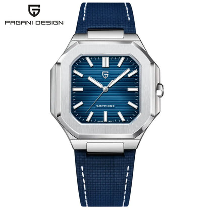 Reloj cuadrado de cuarzo para hombre PAGANI DESIGN New V2, marca de lujo premium, deportivo, resistente al agua, de zafiro y acero inoxidable