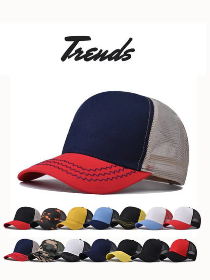 Baseball Cap Adult Net cap Shallow curved eaves Hat Unisex Summer hat Breathable hat shade Spring Autumn Cap Hip Hop Fitted Cap