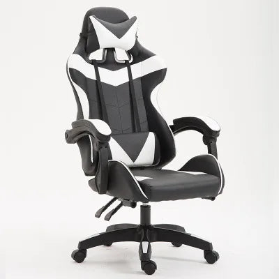 Ergonomic RGB Gaming Chair PU Leather Racing Computer Chair with Adjustable Height, Linkage Armrests, Reclining Office Gamer Chair
