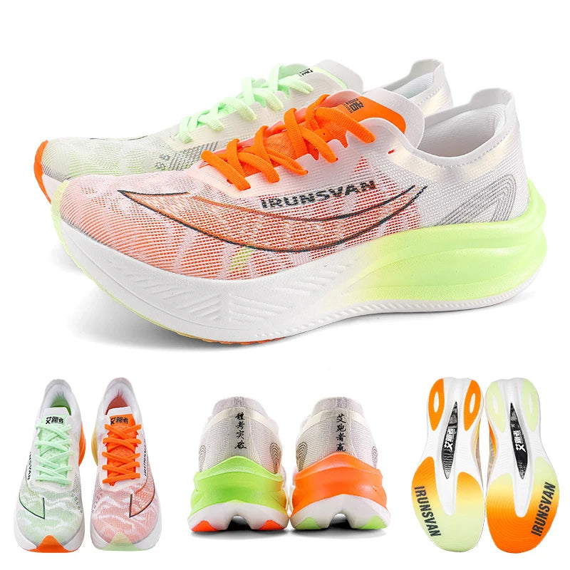 IRUNSVAN Original Carbon Plate Marathon Running Shoes Men Professional Stable Support Shock-Relief Ultra-Light Rebound Sneakers