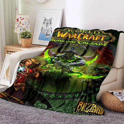 WOW, World of Warcraft  Demon Hunter, Lich King Game 3D Soft Blankets,Throw Blanket for Picnic Beds Sofa Home Bedroom Kids Gifts