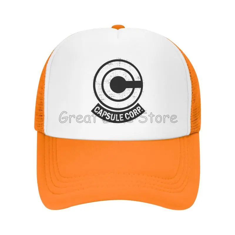 Capsule Corp Cappellini da baseball in rete Unisex Cappellino da camionista in stile hip-hop Cappellino da papà in stile anime DBZ Cappellino da corsa regolabile Cappellini da camionista estivi Cappellini snapback