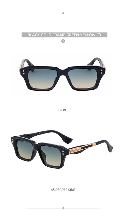 Polarized Classic Square Sunglasses Men 2026 Luxury Brand Steampunk UV400 Driving Sun Glasses For Male Trendy Small Frame Shades
