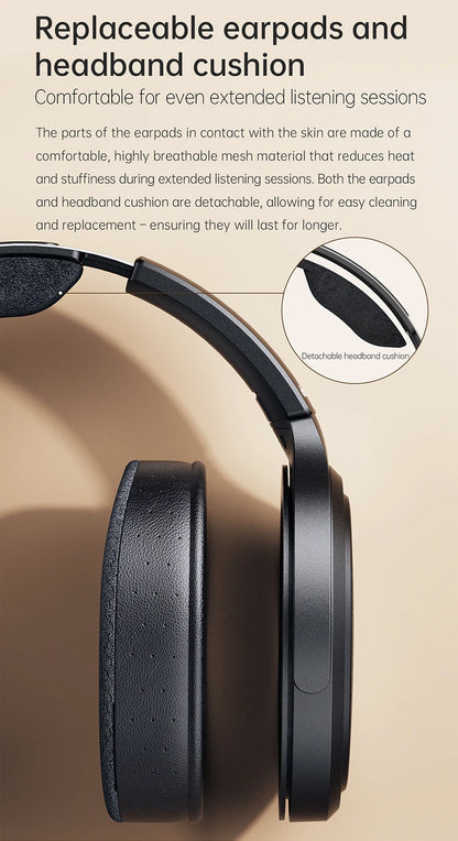 Auriculares audiófilos magnéticos planares FiiO JT7 – Auriculares HiFi con cable circumaurales con transductor de 95x86mm, diadema ajustable y cable de 4.4mm/3.5mm