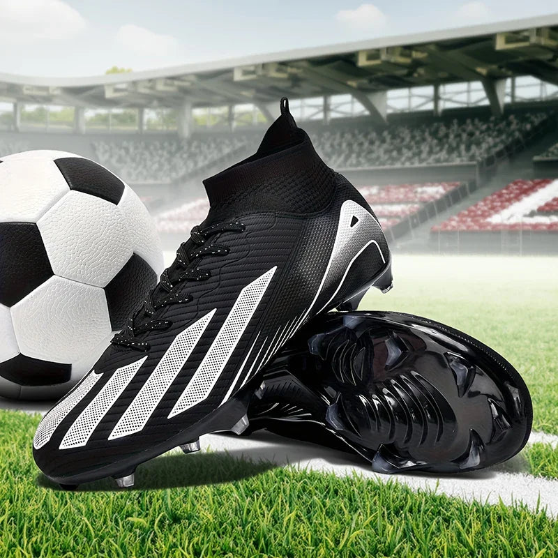 Chuteiras de futebol para homem e rapaz, ultraleves, profissionais, antiderrapantes e confortáveis, para treino e jogo em relva