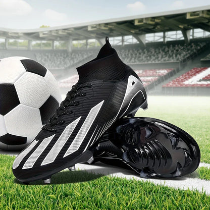 Chuteiras de futebol para homem e rapaz, ultraleves, profissionais, antiderrapantes e confortáveis, para treino e jogo em relva